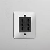 Single 2x Bipasso Module - Clear Black on White Background