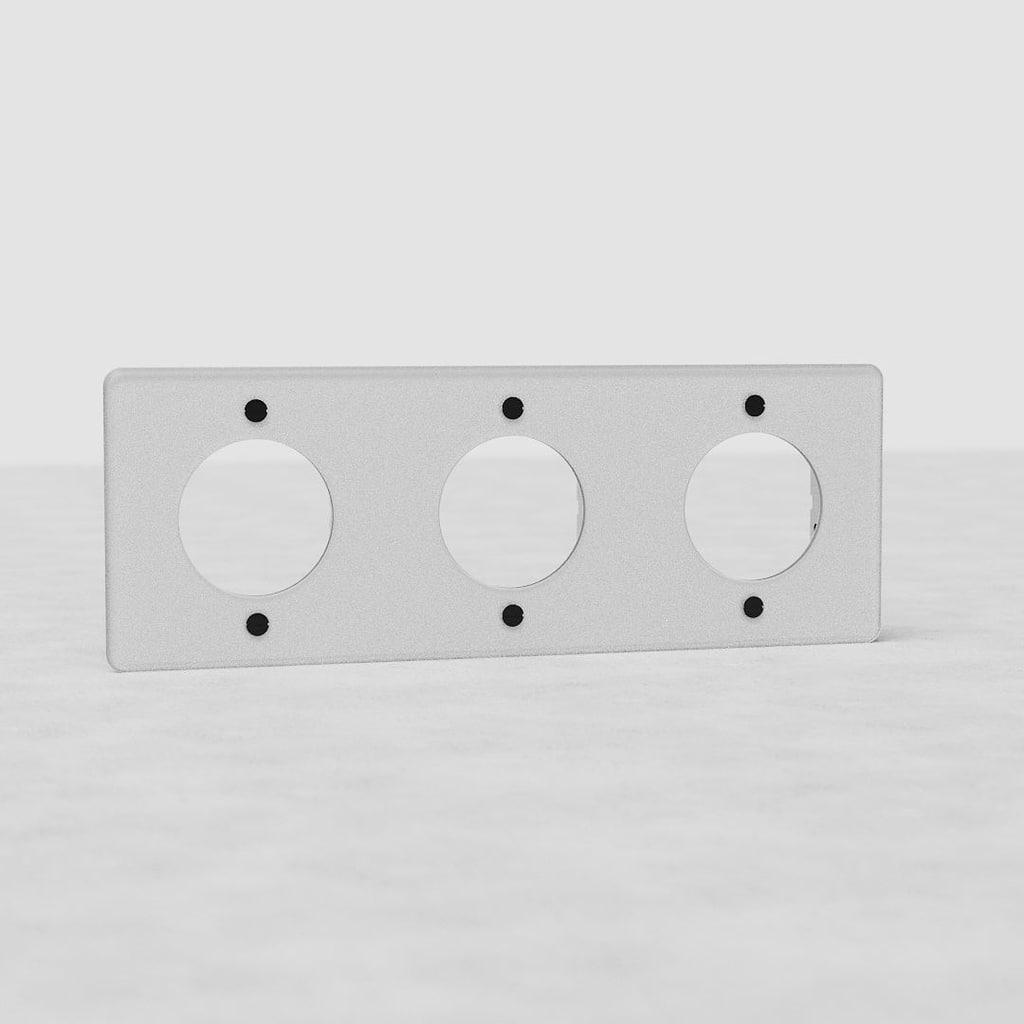 Triple Module Plate Round EU - Clear Black