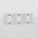 Triple Module Plate Round EU - Clear Black