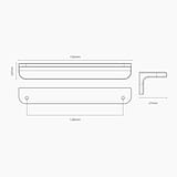 Oxford Edge Pull Handle 128mm – Polished Nickel  