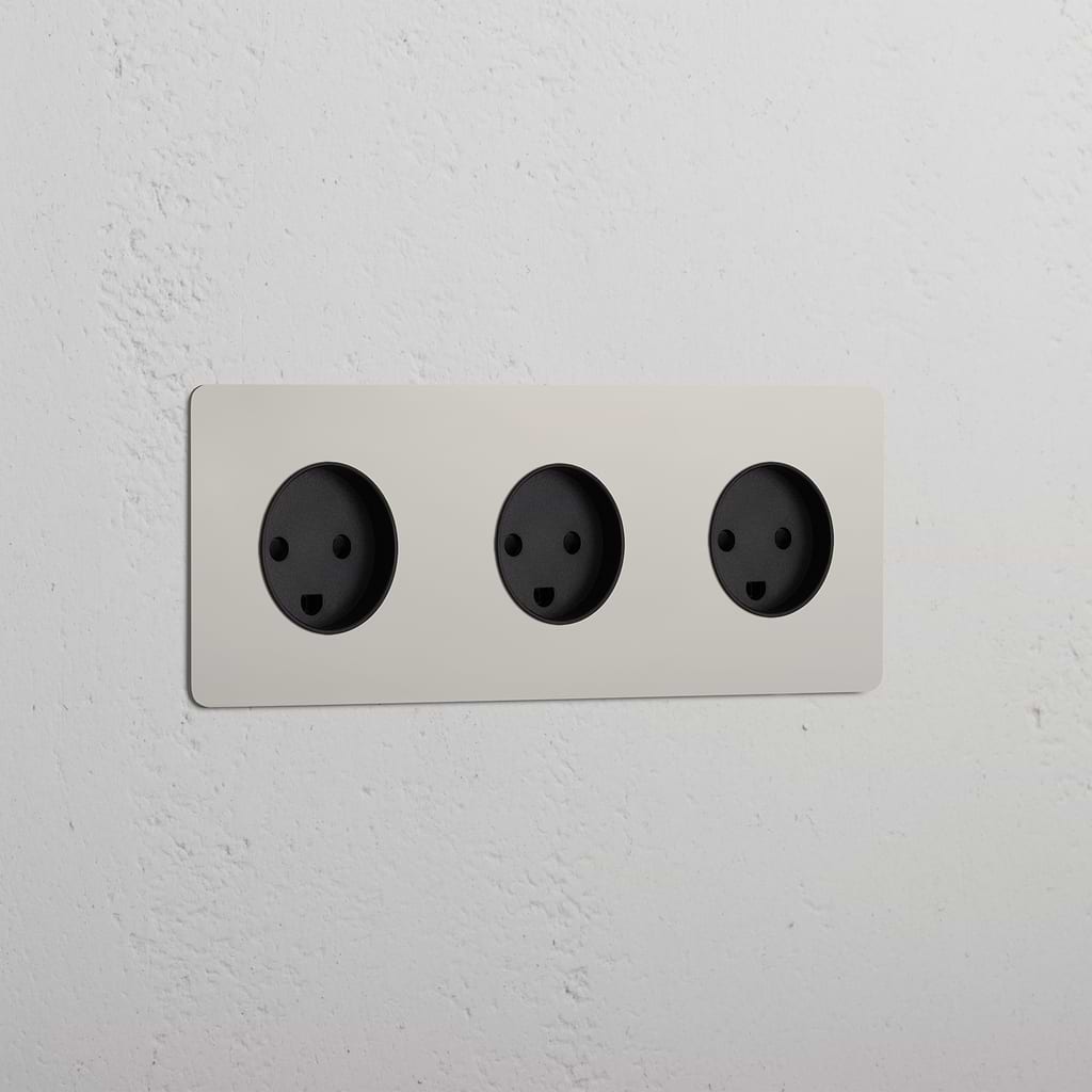 Triple 3x Danish Module - Polished Nickel Black
