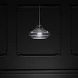 Brookfield Medium Pendant Light Fluted Glass - Polished Nickel