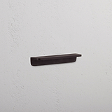 Oxford Edge Pull Handle 128mm in Bronze at an Angle on White Background