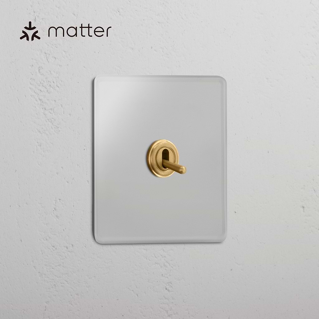 Single Smart Retractive Toggle Switch – Clear Antique Brass