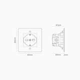Single Schuko/Bipasso Module - Clear White