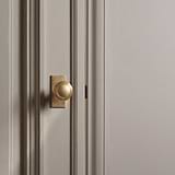 Poplar Short Plate Sprung Door Knob – Antique Brass 