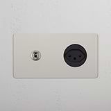 Double Toggle & Swiss Module Round - Polished Nickel Black 