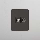 High-Performance Single Satellite & TV Module in Bronze Black - Optimal Signal Quality