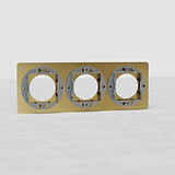 Triple Module Plate Round EU - Antique Brass