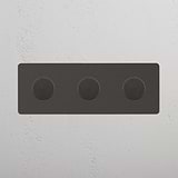 Bronze Triple Dimmer Switch - Modern Solution for Adjustable Light Control on White Background