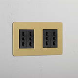Double 4x Bipasso Module - Antique Brass Black