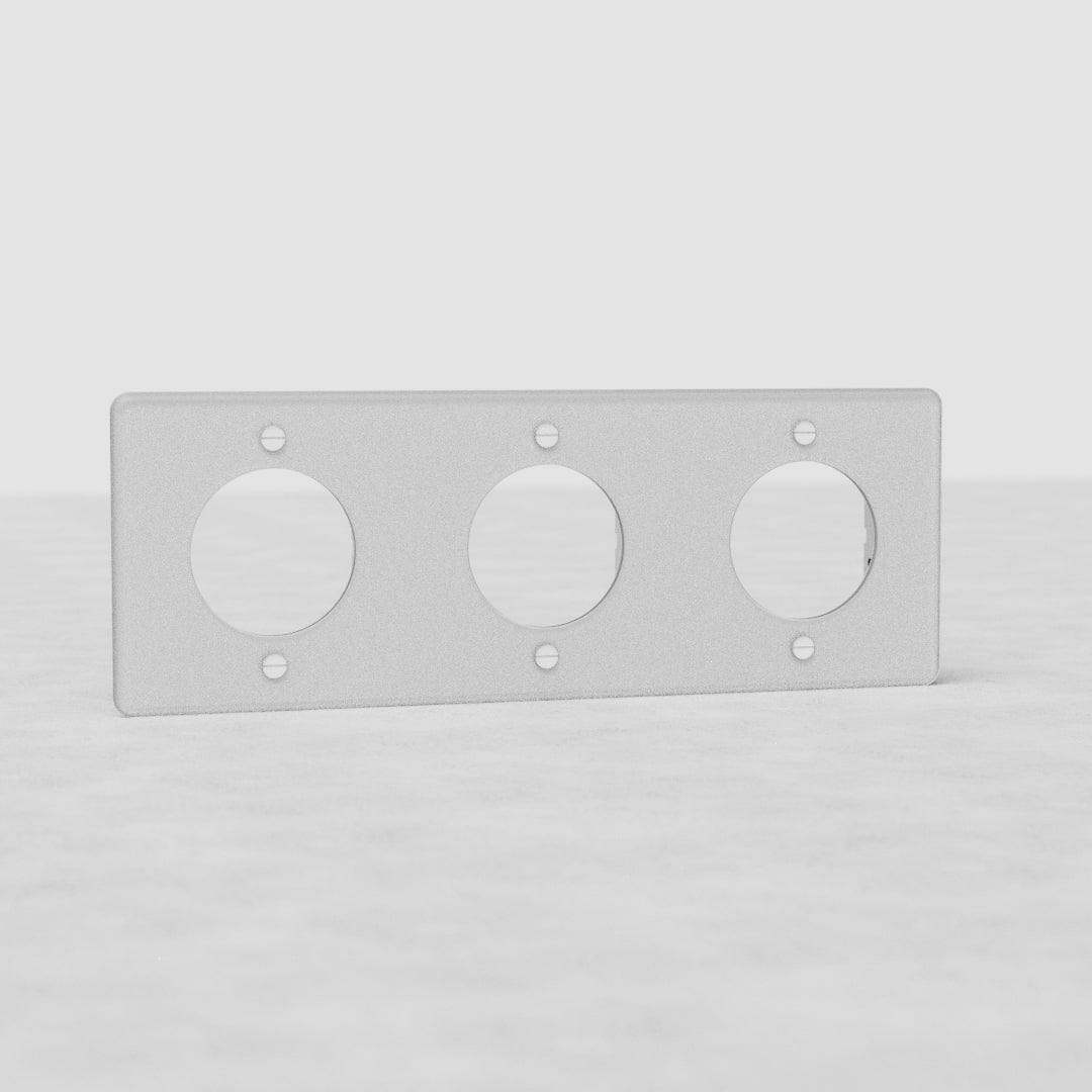 Triple Module Plate Round EU - Clear White