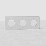 Triple Module Plate Round EU - Clear White