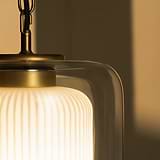 Windsor Medium Pendant Light Opal Glass - Antique Brass