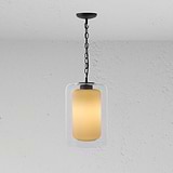 Windsor Medium Pendant Light Opal Glass - Bronze