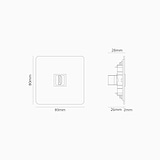 Single HDMI Module - Paintable White