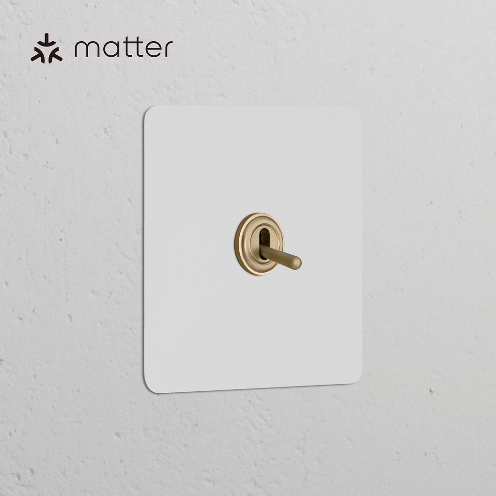Single Smart Retractive Toggle Switch – Paintable Antique Brass