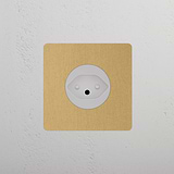 Single Swiss Module Round - Antique Brass White