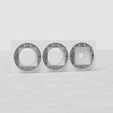 Triple 1x Switch & 2x Module Plate Round EU - Clear White