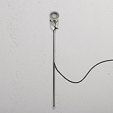 Cambridge Ground Spotlight 24V in polished nickel with a slim stand, designed for outdoor spotlighting.