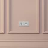 Double 2x Swiss Module Round - Polished Nickel White