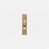 Belmont Single Sash Window Pulley Antique Brass Finish on White Background Front Facing