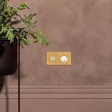 Double USB 30W & Danish Module - Antique Brass White