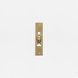 Belmont Single Sash Window Pulley Antique Brass Finish on White Background Front Facing