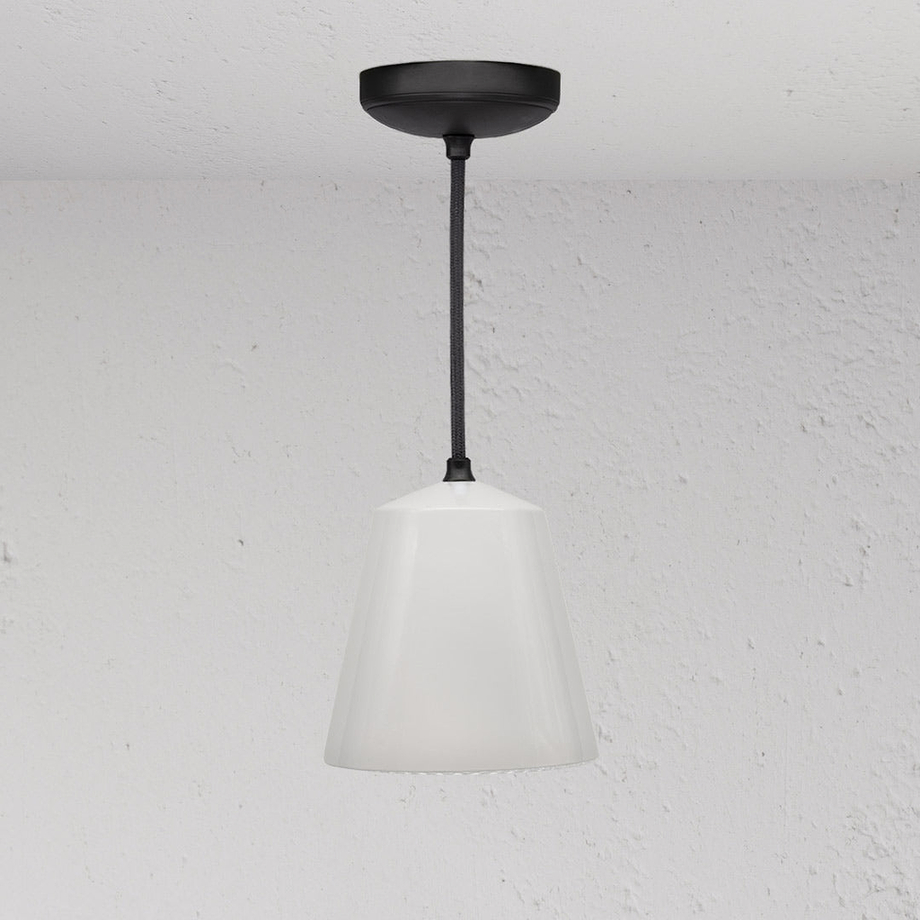 Richmond Medium Pendant Light Fine Porcelain Bronze Finish on White Background