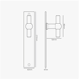 Harper T-Bar Long Plate Sprung Door Handle – Bronze 