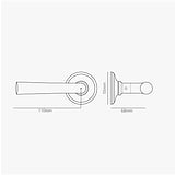 Apsley Fixed Door Handle – Bronze 