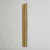 Oxford Edge Pull Handle 224mm Antique Brass Finish on White Background right Facing Front View