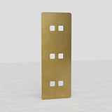 Antique Brass Six-Slot Vertical Switch Plate - Classic European Style Accessory