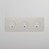 Triple 3x Danish Module - Polished Nickel White