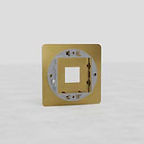 Single Keystone Switch Plate in Antique Brass - Timeless European Home Decor on White Background