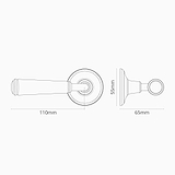 Digby Fixed Door Handle - Bronze