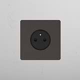 Single French Power Module Round - Bronze Black