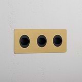 Triple 3x Swiss Module - Antique Brass Black