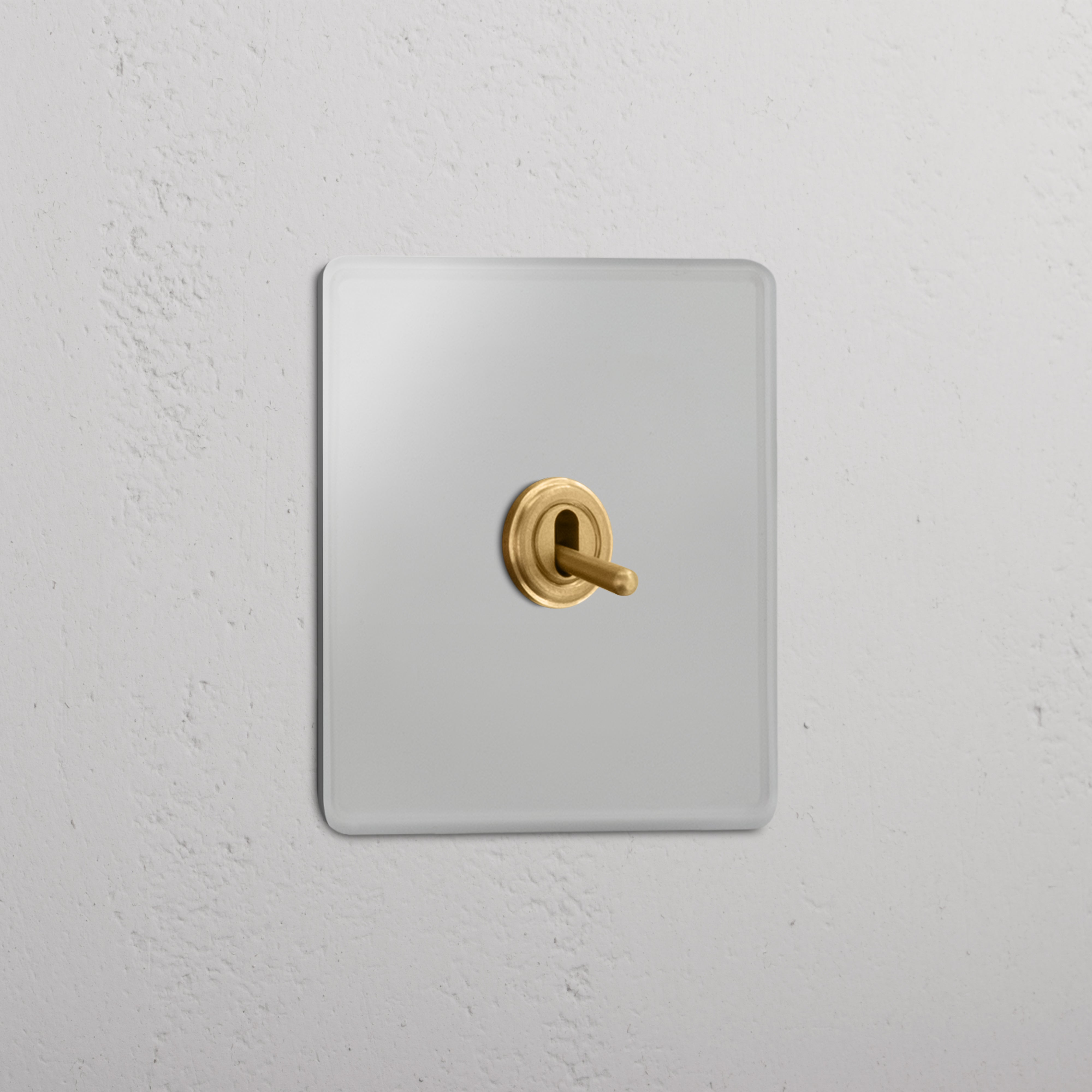 Retractive Clear Antique Brass Single Toggle Switch - Efficient Lighting Control Accessory