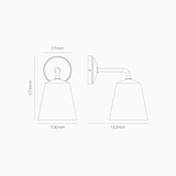 Richmond Small Wall Light Fine Porcelain - Antique Brass