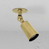 Antique Brass Elegant Perryn Single Spotlight on White Background
