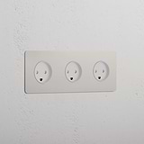 Triple 3x Danish Module - Polished Nickel White