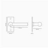 Harper Short Plate Sprung Door Handle – Polished Nickel