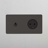 Double Toggle & Danish Module Round - Bronze Black 