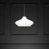 Brookfield Large Pendant Light Opal Glass - Polished Nickel