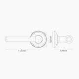 Harper Fixed Door Handle - Bronze