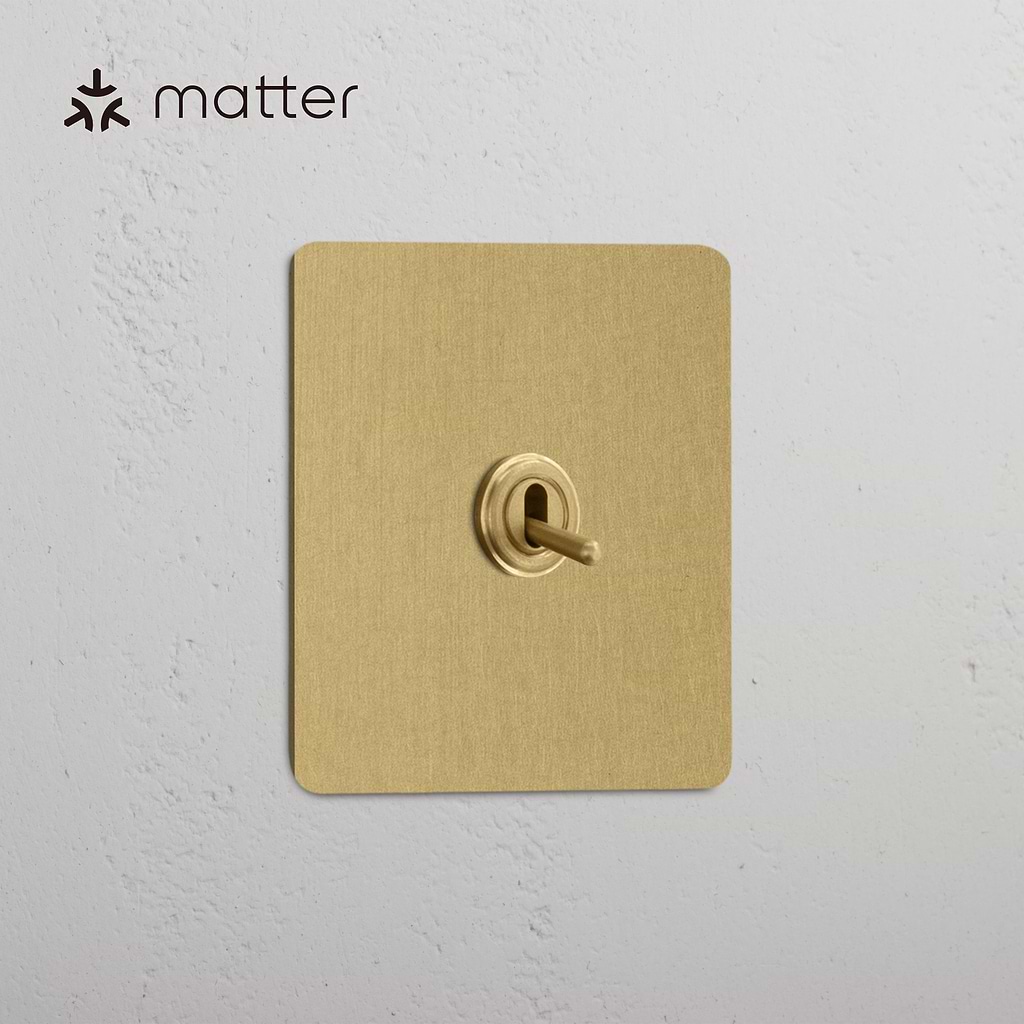 Single Smart Retractive Toggle Switch – Antique Brass