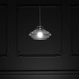 Brookfield Medium Pendant Light Fluted Glass - Polished Nickel