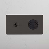 Double Toggle & Swiss Module Round - Bronze Black  