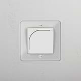 Single Hotel Key Card Switch - Clear White